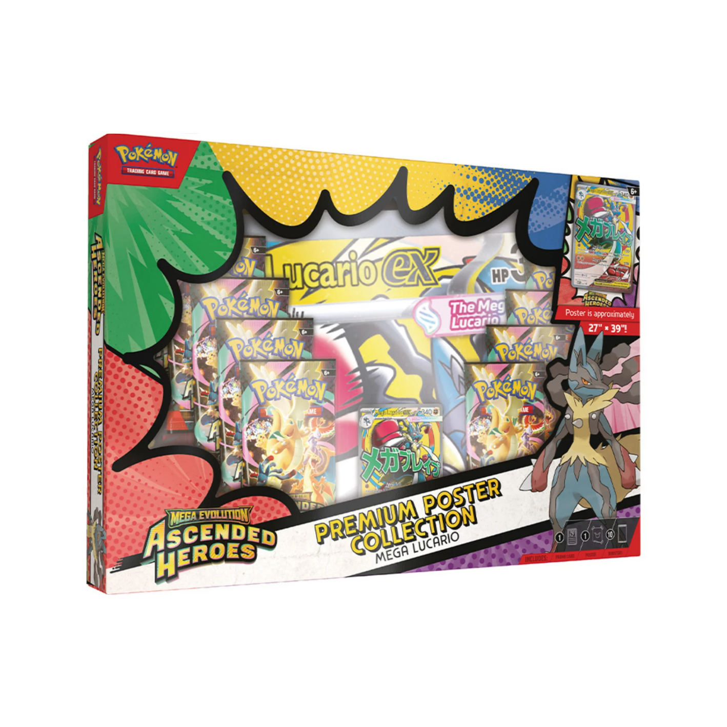 Pokemon Premium Poster Collection Mega Lucario Ascended Heroes Box