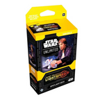 Star Wars Unlimited card game box with yellow and black design on a white background