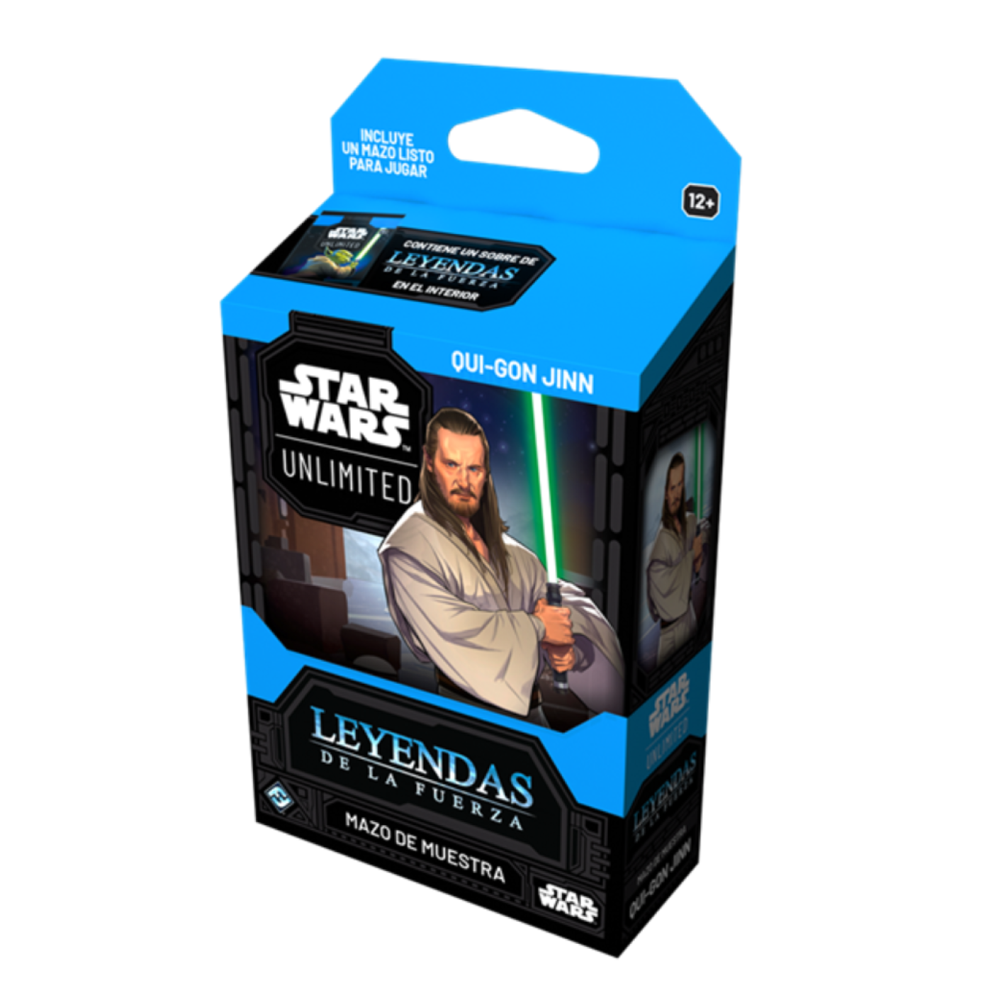 Star Wars UnlimitedQui-Gon Jinn trading card game box on a white background