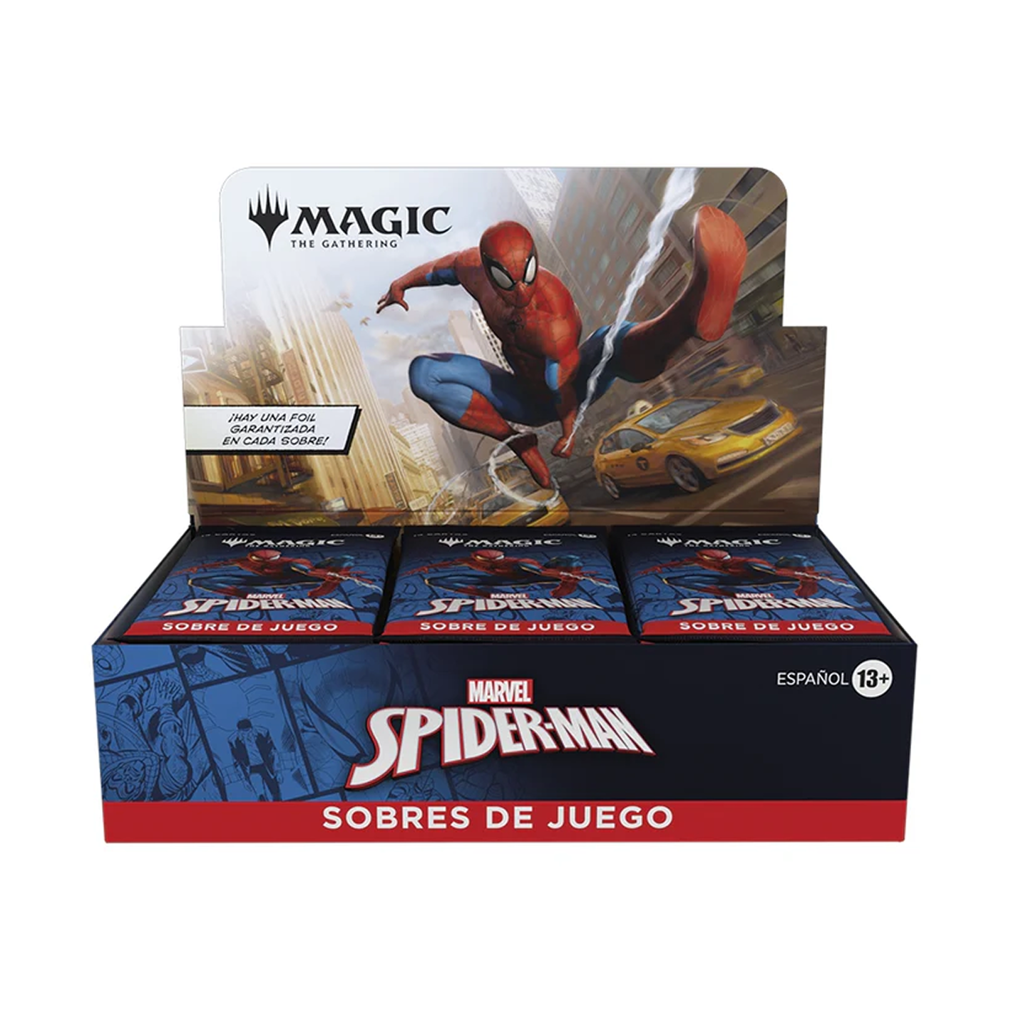 Marvel Spider-Man trading card game box with Spider-Man on the cover