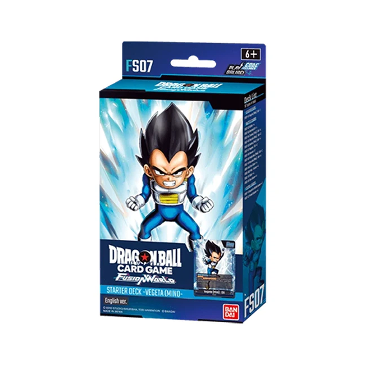 Dragon Ball Card Game starter deck packaging with character illustration on a white background
