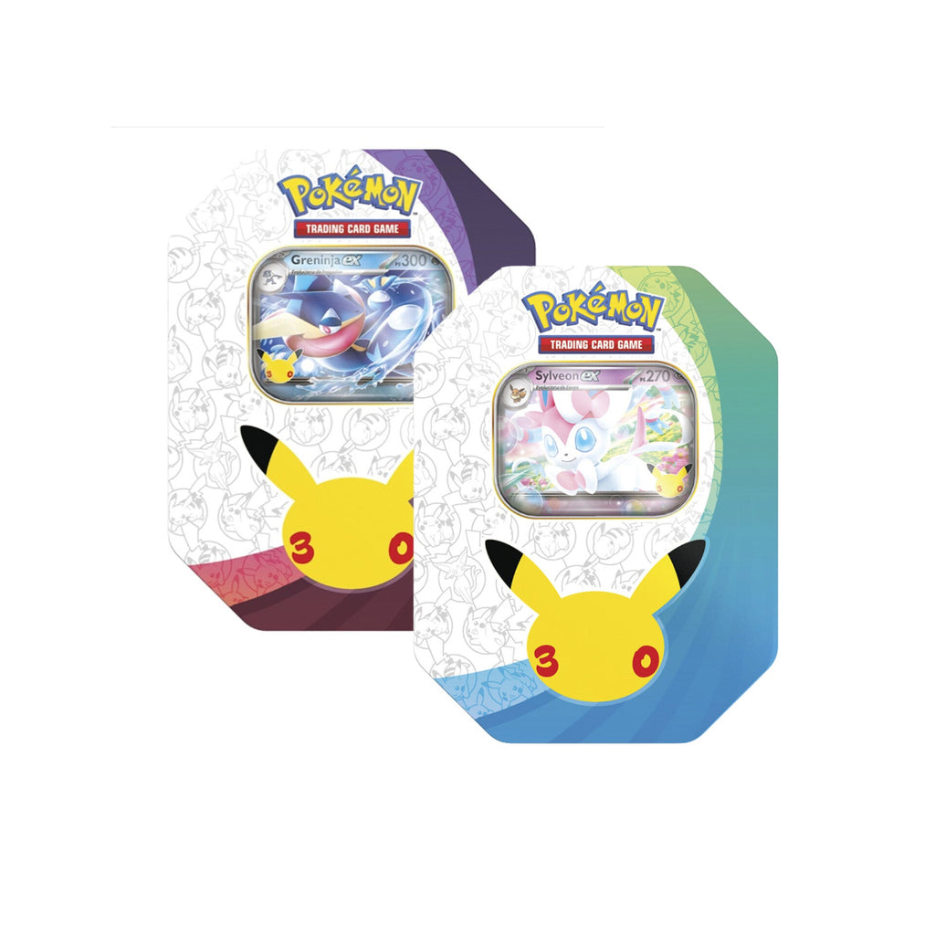 Pokemon Celebración 30Th Aniversario Greninja Ex y Sylveon Ex Tin