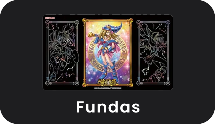 Card with character design on a black background with 'Fundas' text